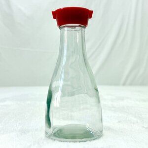 Soy Sauce Bottle Glass Red Cap Empty Standard Restaurant Size Brand New
